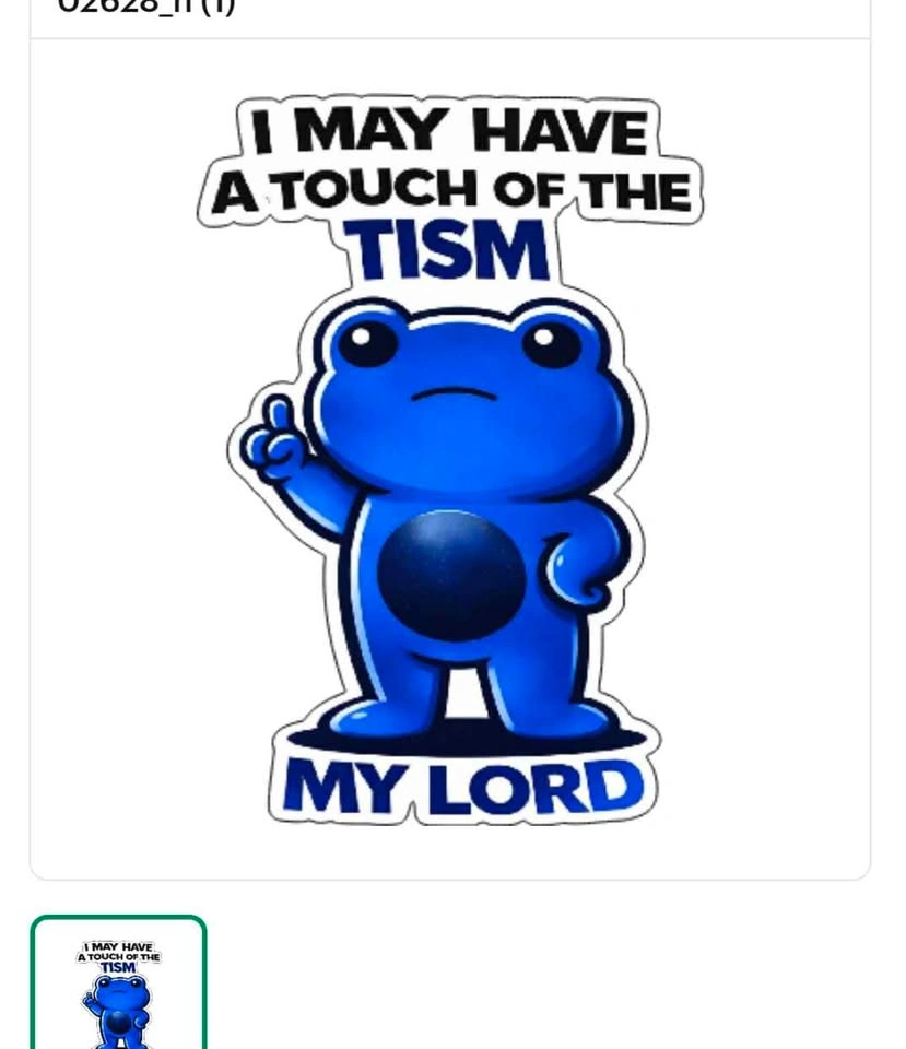 Touch of the tism my lord 4" die cut decal - photo 2