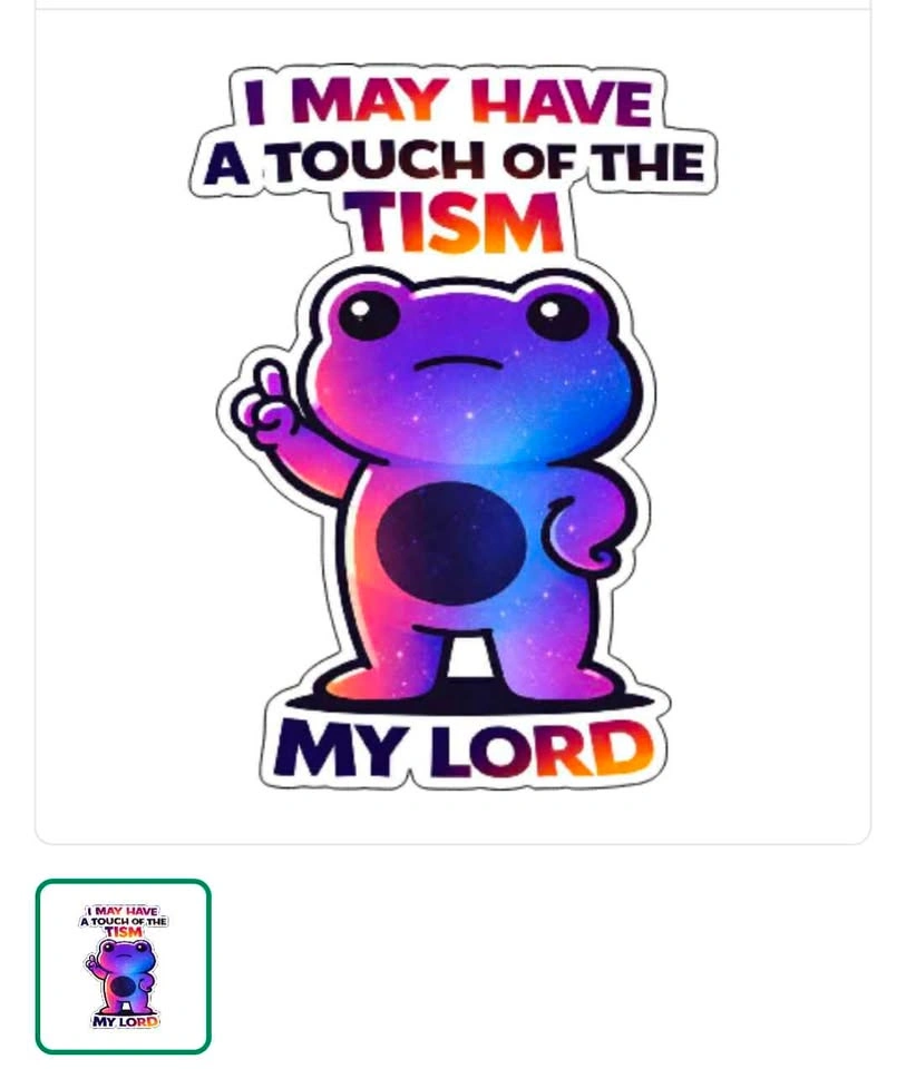 Touch of the tism my lord 4" die cut decal - photo 3