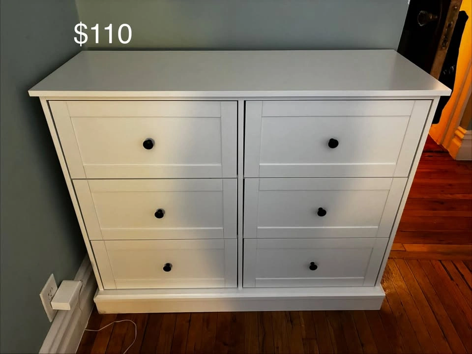 White 6 Drawer 42.51" - photo 2