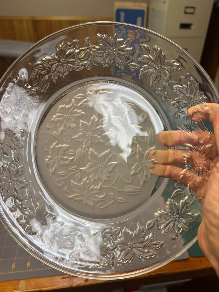 Decorative glass cake plate/serving plate - photo 2