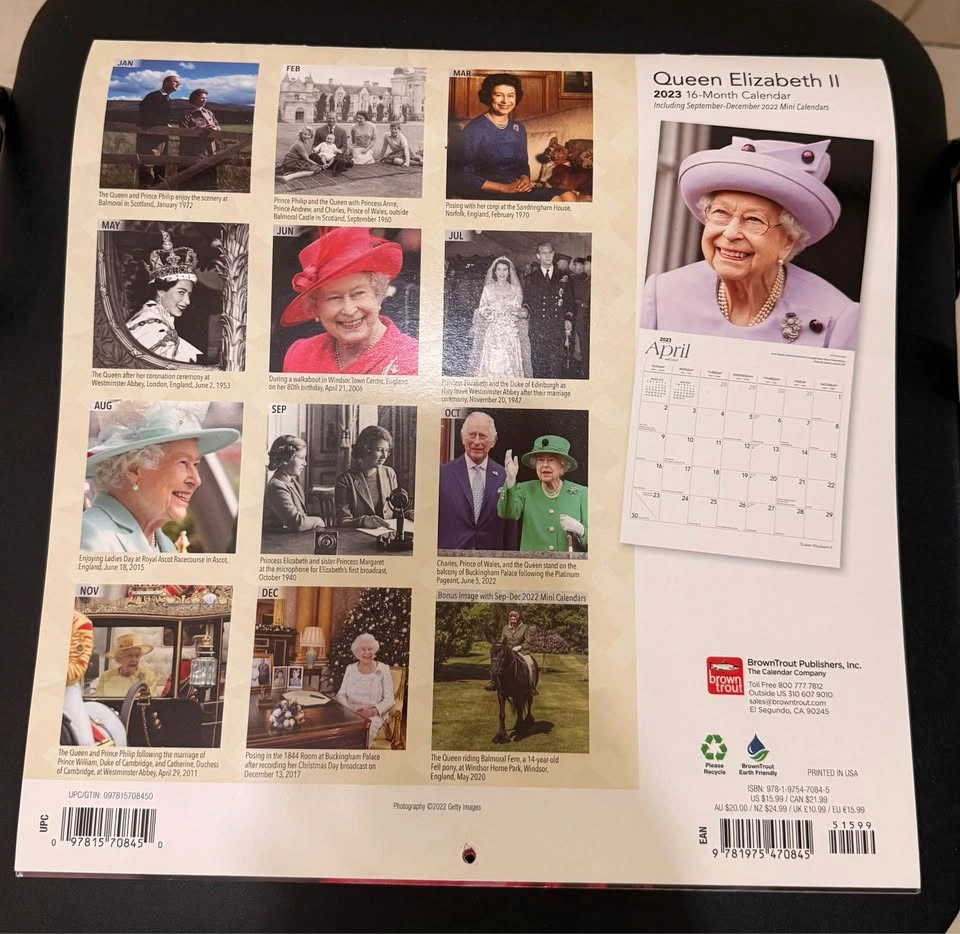 Queen Elizabeth II Tribute Collection Calendar - photo 2