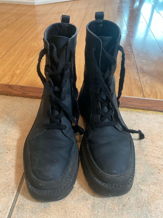 Next Black Lace-Up Boots - photo 2