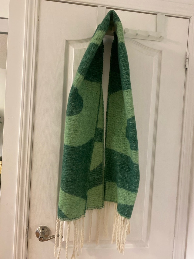 Green Striped Scarf