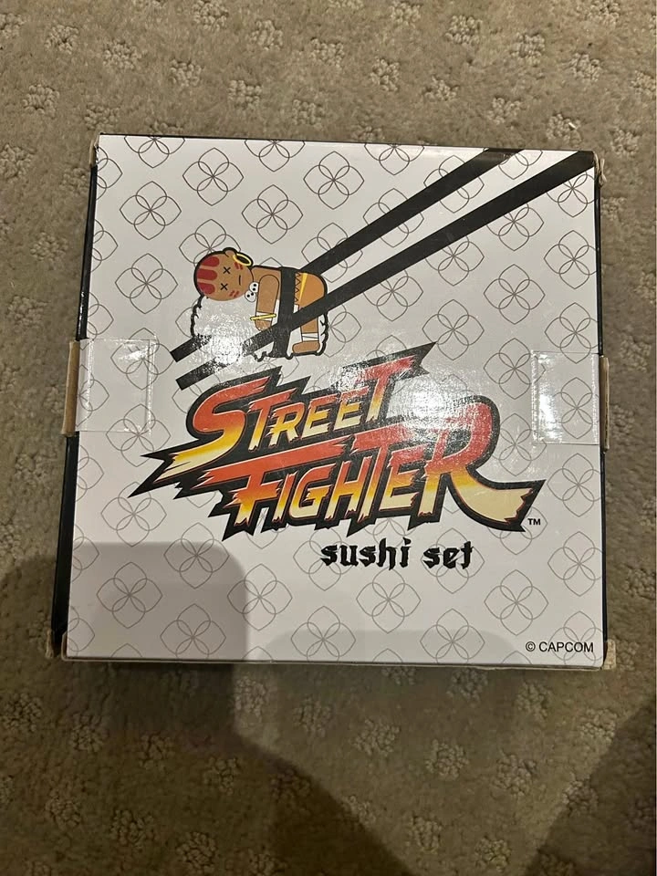 Street Fighter Sushi 2pc Dish Set Collectible Gamer Capcom