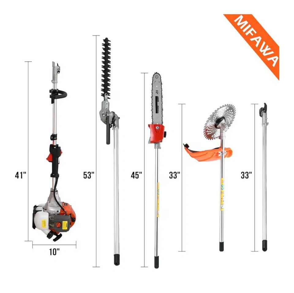 Mifawa 5-in-1 Gas Powered Hedge Trimmer & Garden Tool Set - photo 2