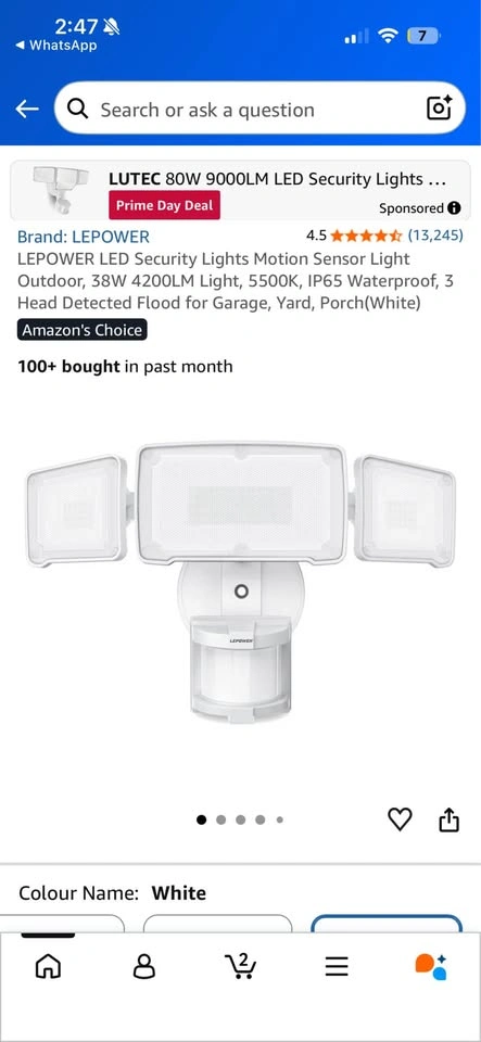 LEPOWER LED Security Motion Sensor Light - photo 2