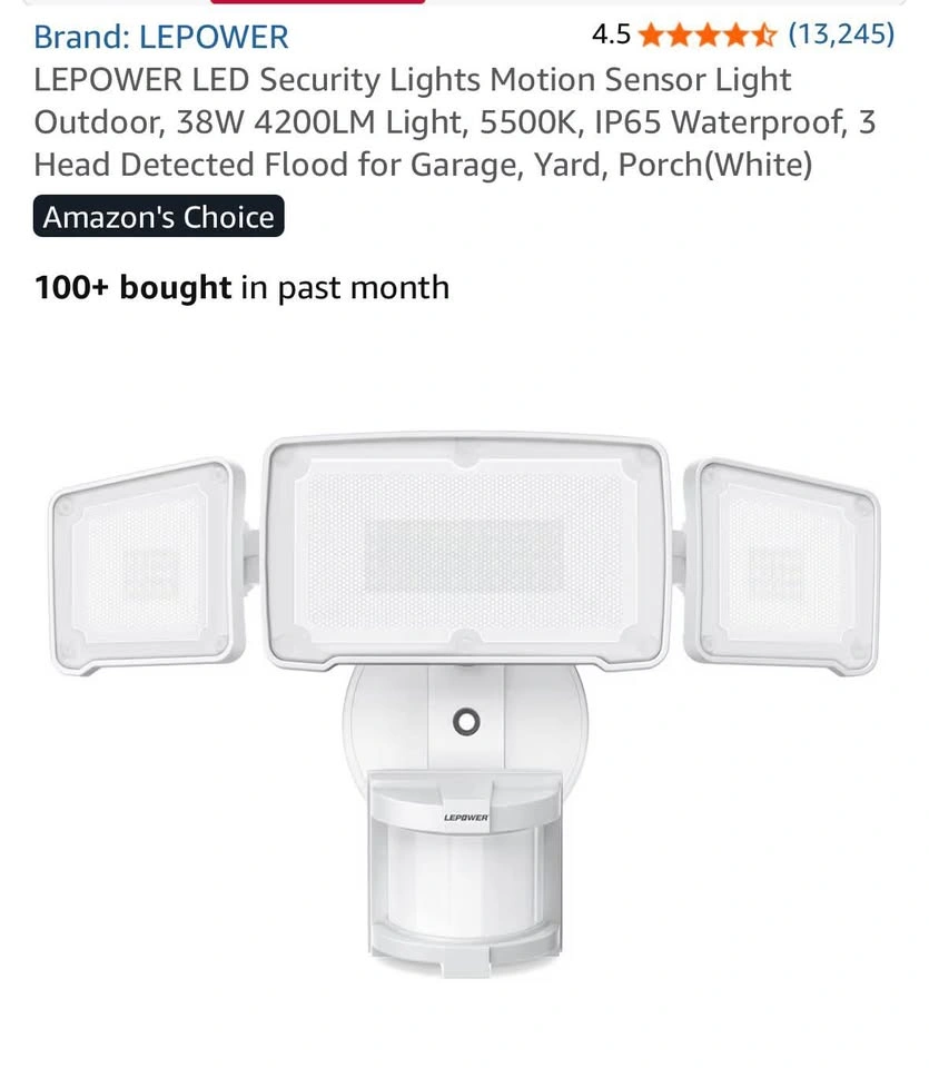 LEPOWER LED Security Motion Sensor Light - photo 3