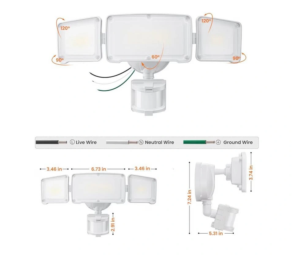 LEPOWER LED Security Motion Sensor Light - photo 5