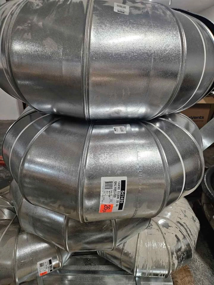 12" 90° Galvanized HVAC Duct Elbows – 26 Gauge - photo 2