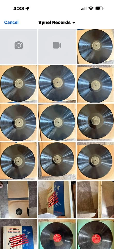 38 vintage 33 & 78 RPM vinyl records