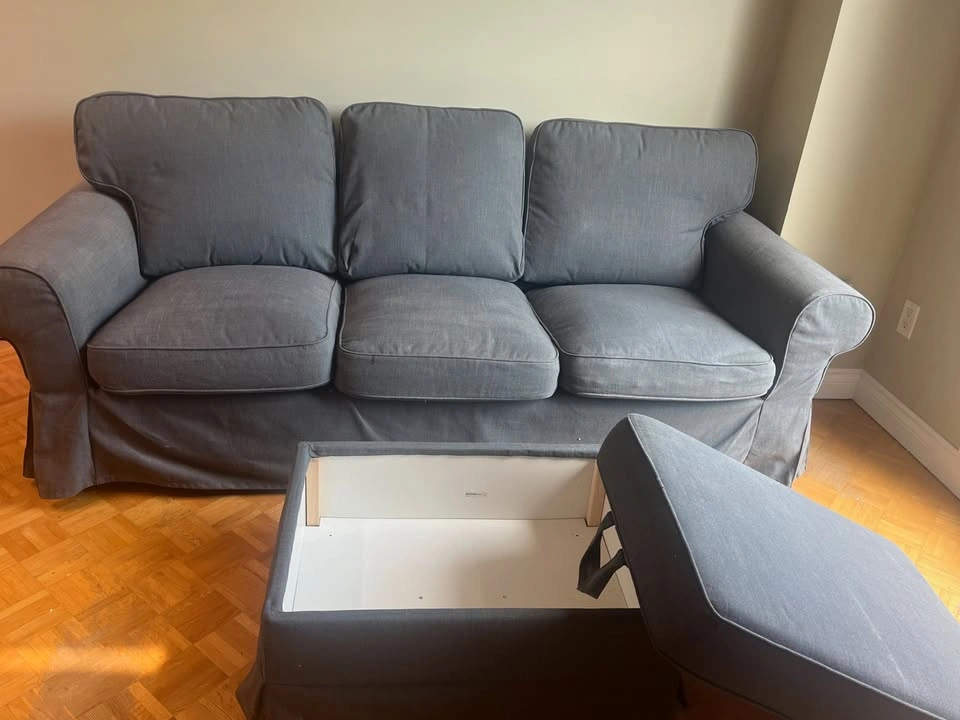 IKEA UPPLAND Sofa AND Ottoman/Footstool with Storage - photo 2