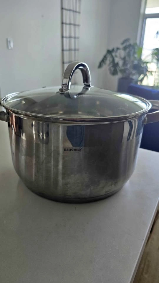 Bergner Stainless Steel Stockpot with Glass Lid