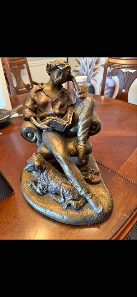 Vintage Alice Heath 'Woman Reading' Sculpture