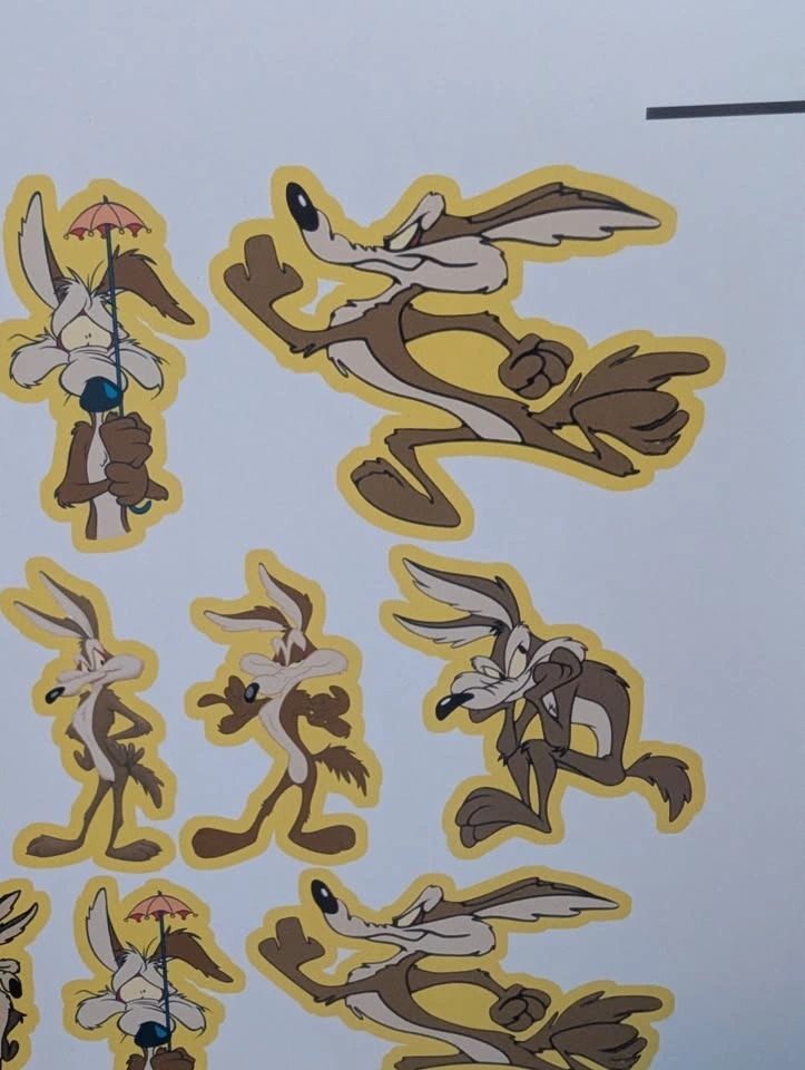 Wile E. Coyote Sticker Sheet - ACME super Genius Decals! - photo 2