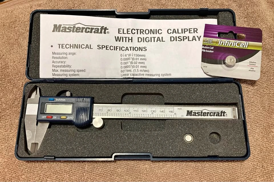 Estate Sale Mastercraft 6” Electronic Digital Caliper With Case