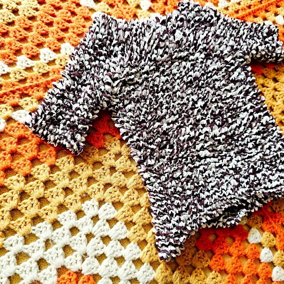 Y2K Popcorn Tops Bundle 2 Piece Vintage Crinkle Shirts - photo 5