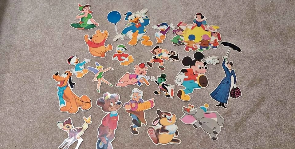 Vintage Disney Character Cardboard Wall Decorations