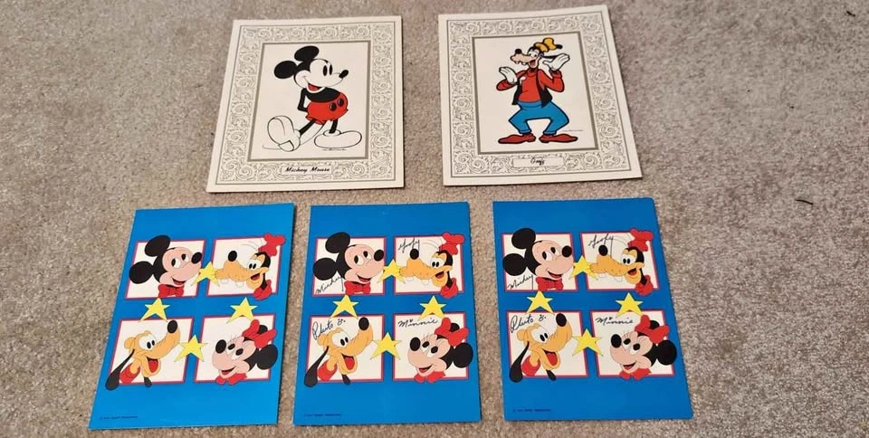 Vintage Disney Mickey Mouse and Friends Art Prints and Postcards