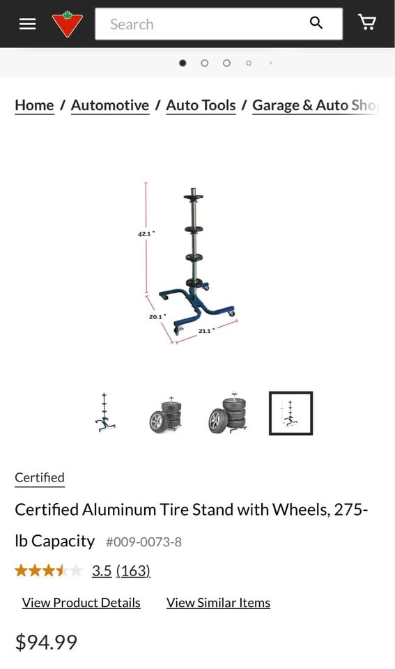 Aluminum Tire Stand on Wheels - photo 4
