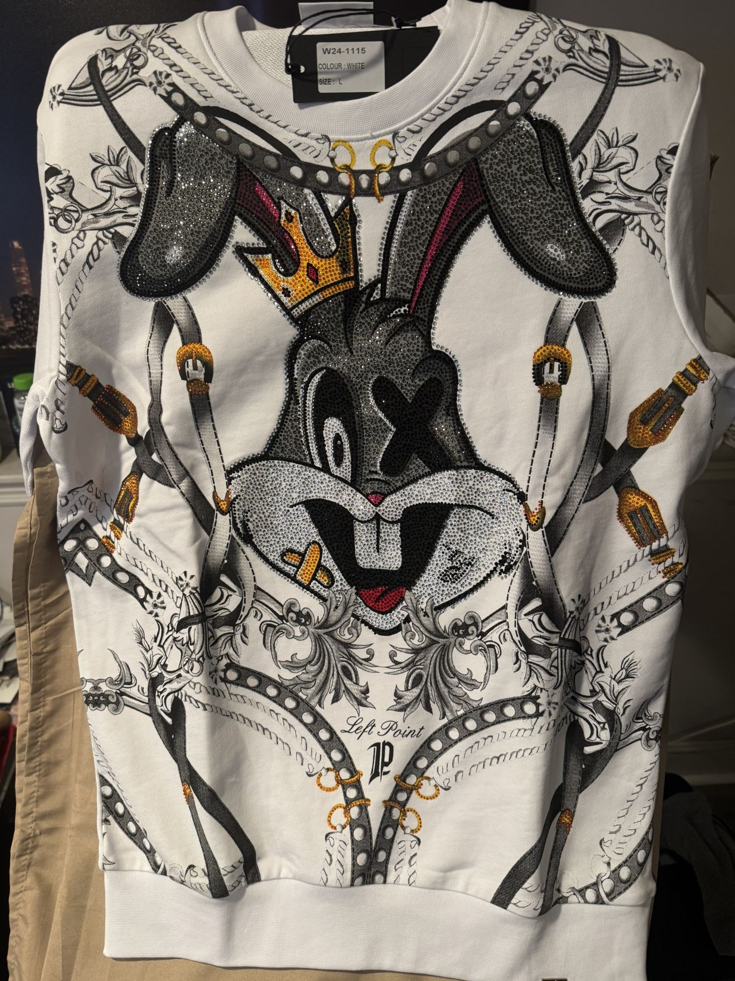 Left Point Rhinestone Sweatshirt