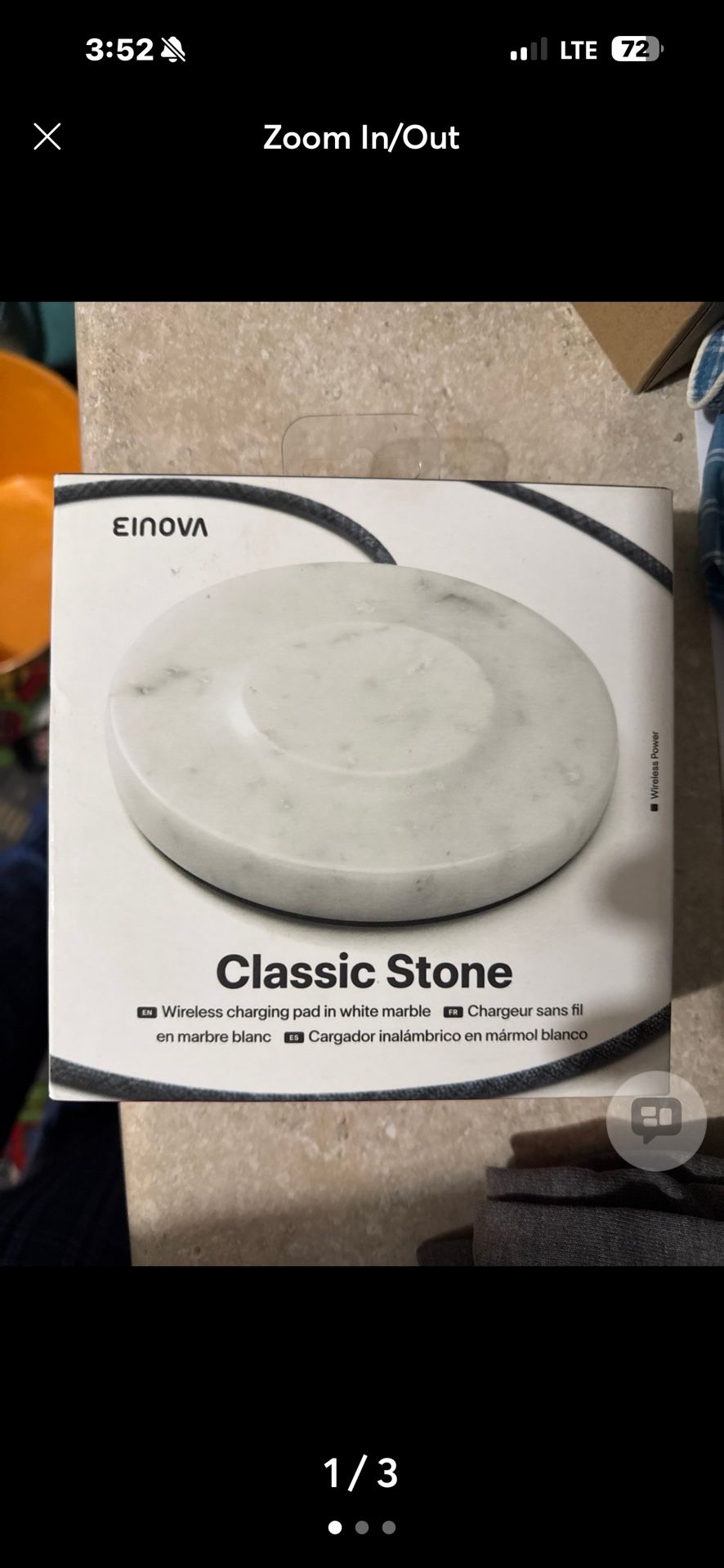 Einova Classic Stone 10W Wireless Charger with USB-C Cable