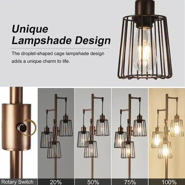 70” dimmable floor lamp with gorgeous Edison bulbs - photo 3