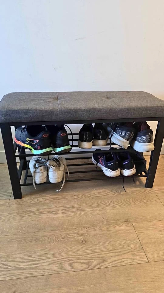 neatfreak Fabric Upholstered Shoe Storage Bench