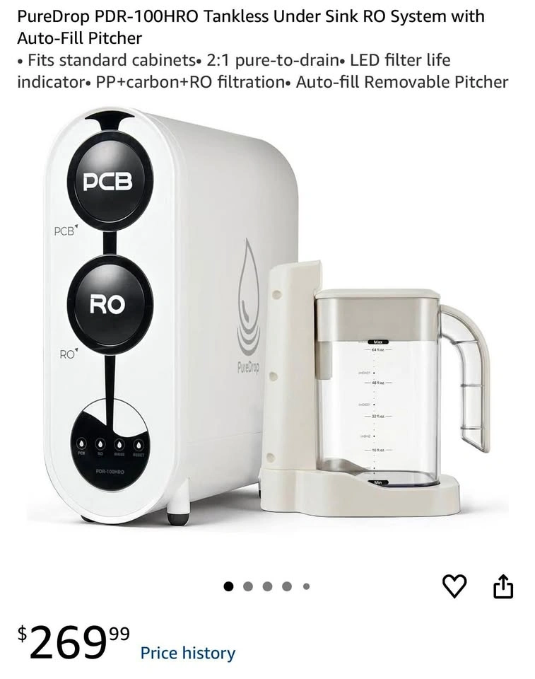 PureDrop PDR-100HRO Tankless Under Sink RO System