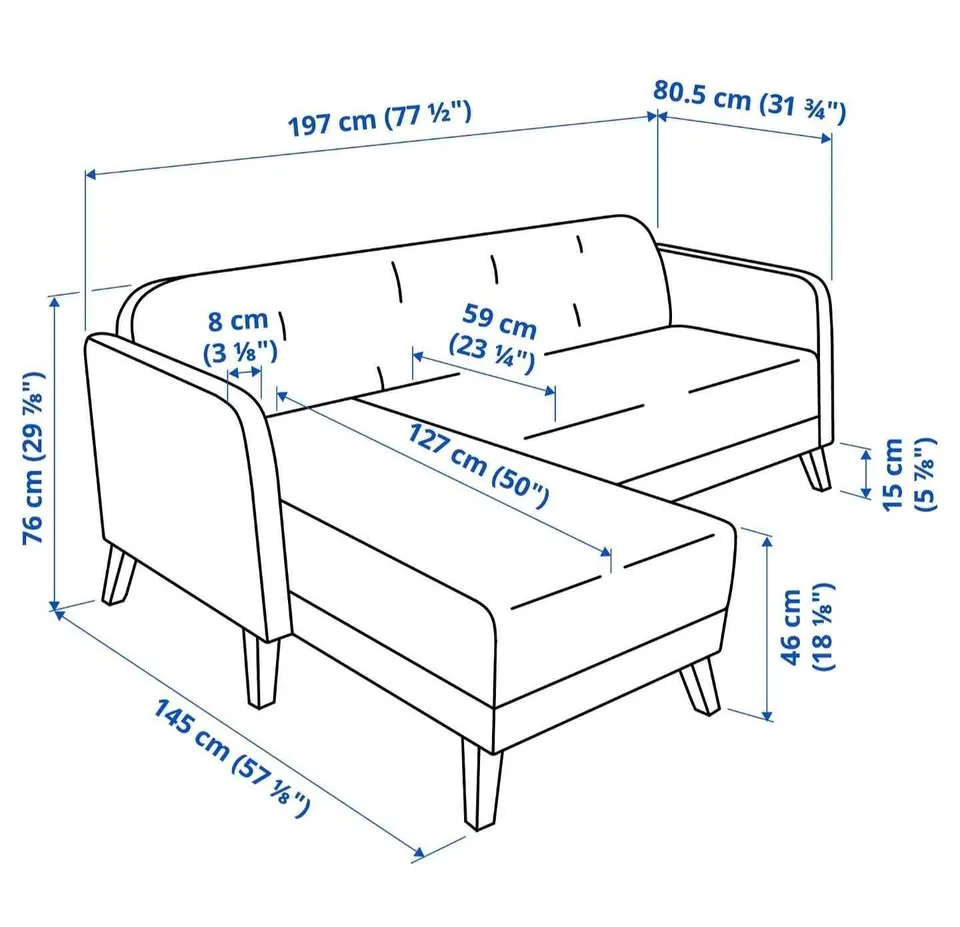 IKEA sofa with chaise image indicator(5)