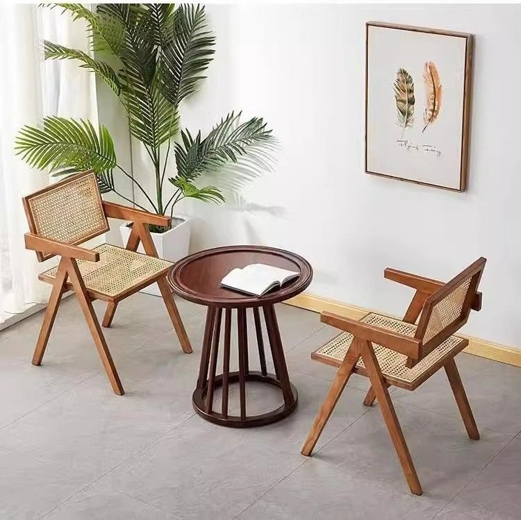 Minimalist Mid-Century Chair with Woven Back and Seat - photo 2