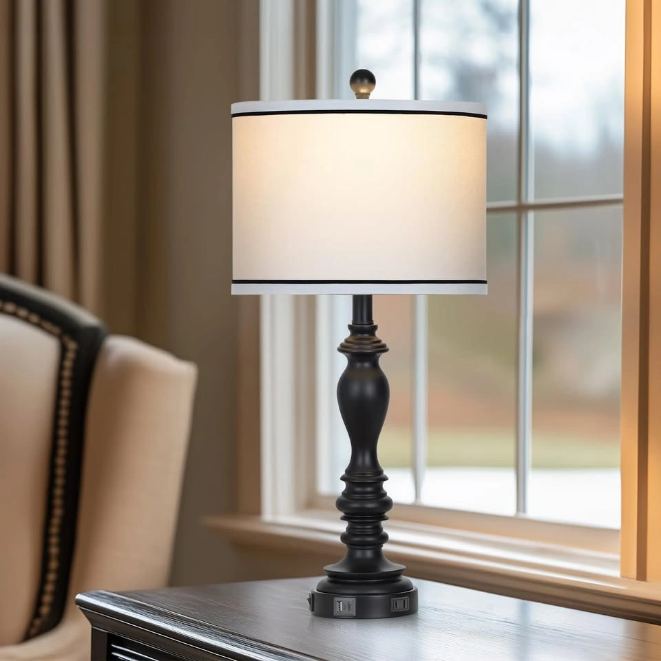 FL005 A1526 Black Mid-Century Tall Table Lamp $98 - photo 2