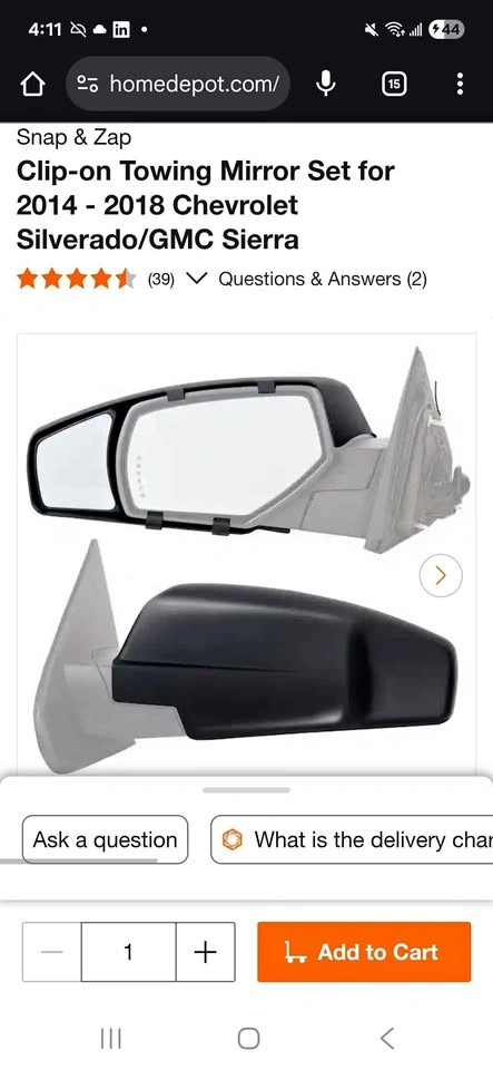 Truck Mirror Extenders