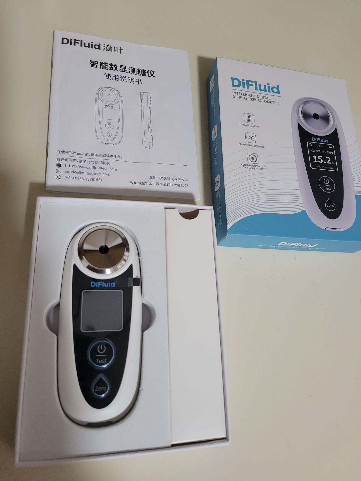 DiFluid R2 PP digital refractometer measure sugar - photo 2