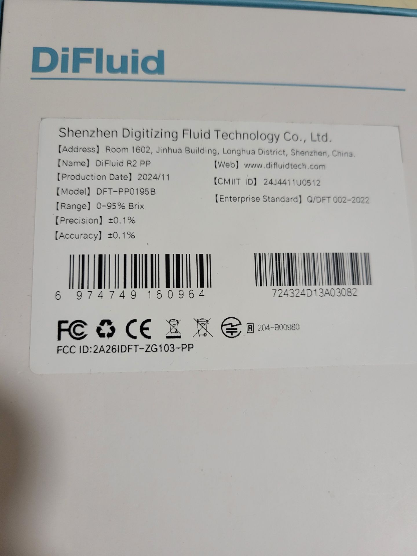 DiFluid R2 PP digital refractometer measure sugar - photo 3