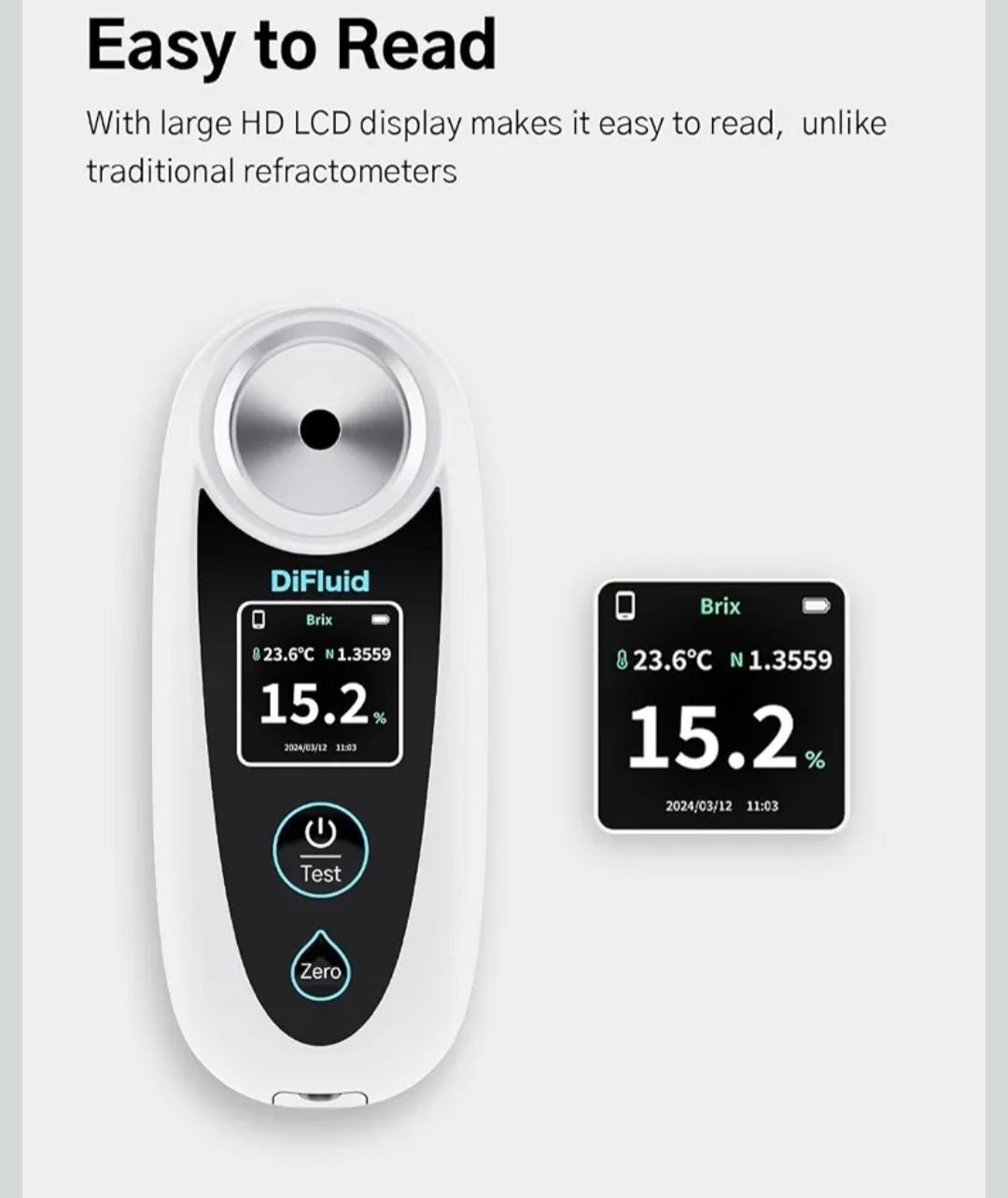 DiFluid R2 PP digital refractometer measure sugar - photo 5