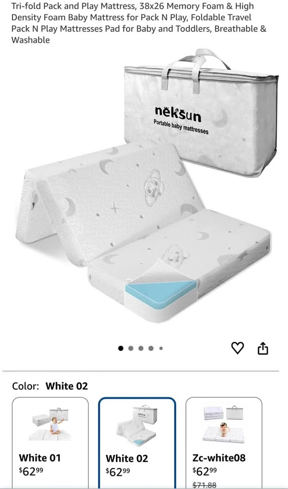 3” Tri-fold Pack and Play Mattress