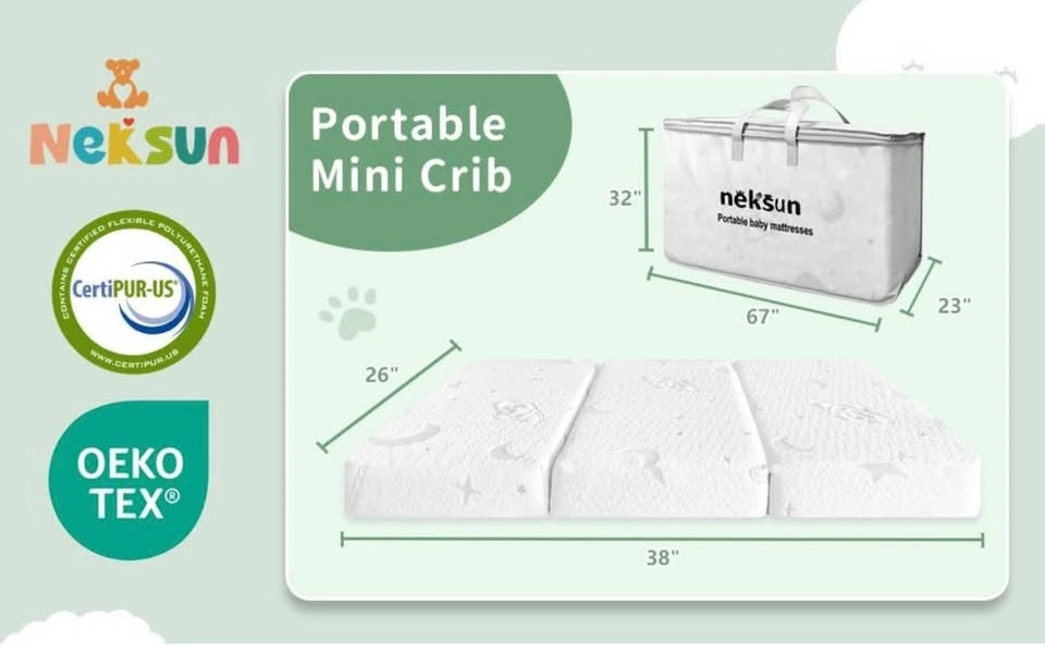 3” Tri-fold Pack and Play Mattress - photo 2