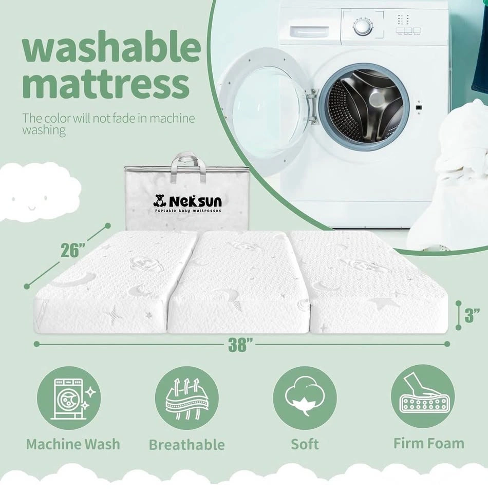 3” Tri-fold Pack and Play Mattress - photo 5