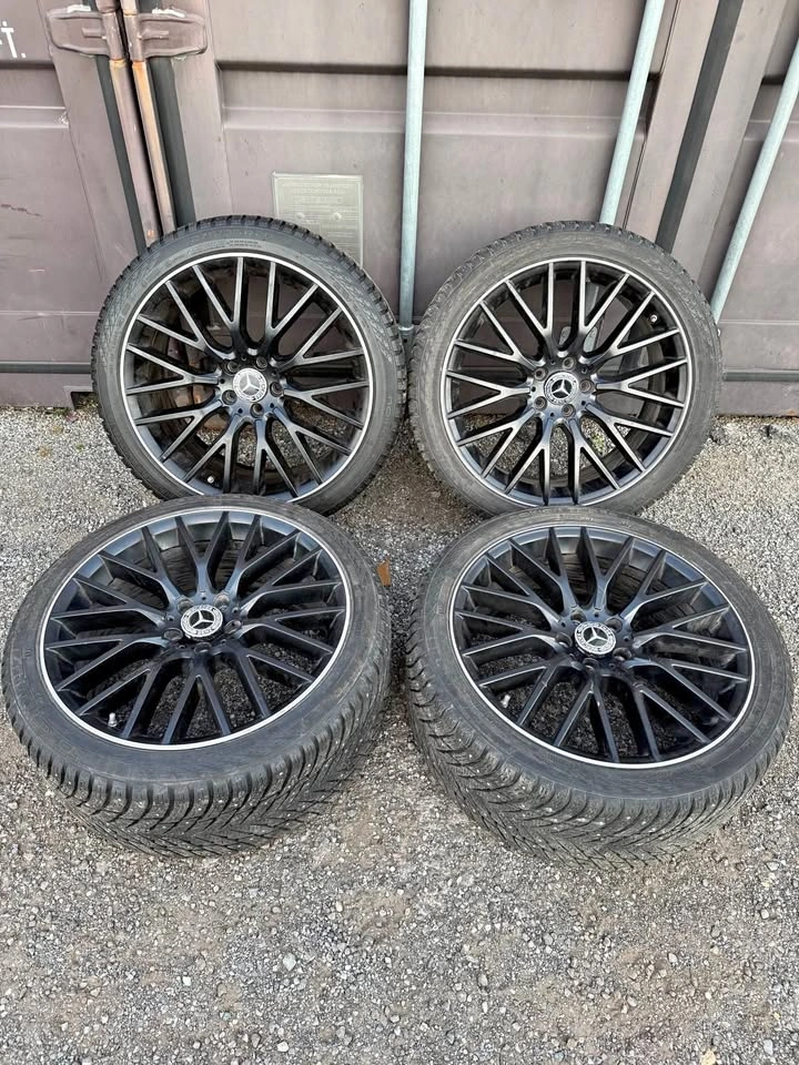 Set of OEM 20” Mercedes-Benz S Class AMG Rims on Winter Tires