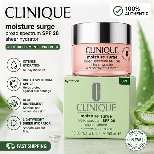 CLINIQUE Moisture Surge SPF 28 Sheer Hydrator 1.7 Oz - New