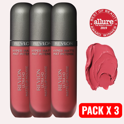 REVLON Ultra HD Lip Mousse Hyper Matte / PACK X3 - New!!!