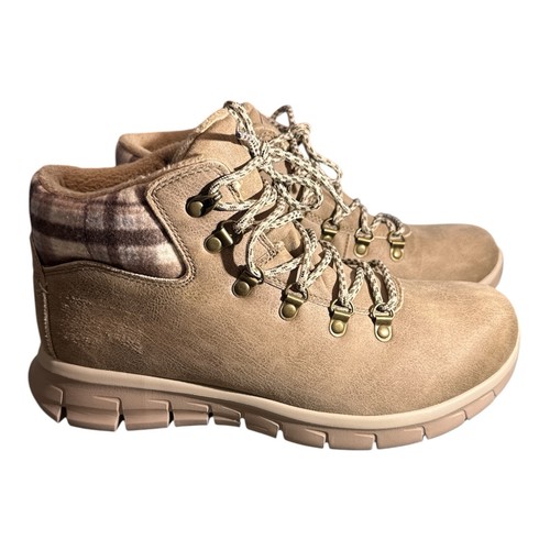 SKECHERS Synergy Plaid Mood Women's Size 10 Tan Hiking Boots - photo 2