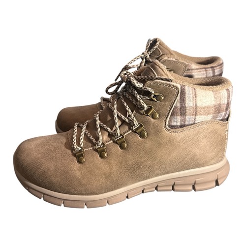SKECHERS Synergy Plaid Mood Women's Size 10 Tan Hiking Boots - photo 3