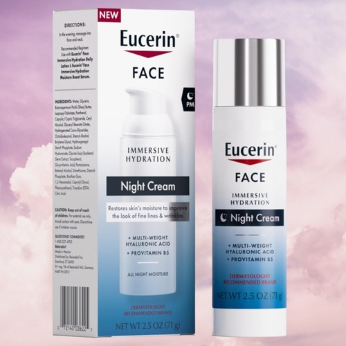 Eucerin FACE Immersive Hydration PM Night Cream 2.5 Oz -NEW - photo 3
