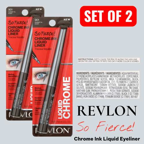 REVLON So Fierce! Chrome Ink Liquid Eyeliner (Lot of 2) - photo 3