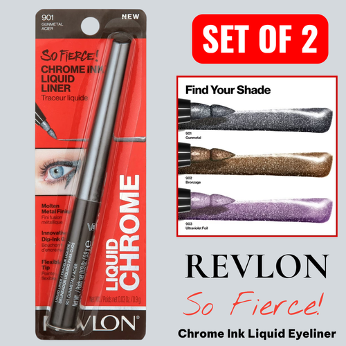 REVLON So Fierce! Chrome Ink Liquid Eyeliner (Lot of 2) - photo 4