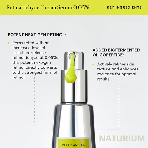 NATURIUM Retinaldehyde 0.05% Cream Serum 1.7 fl oz - NEW - photo 3