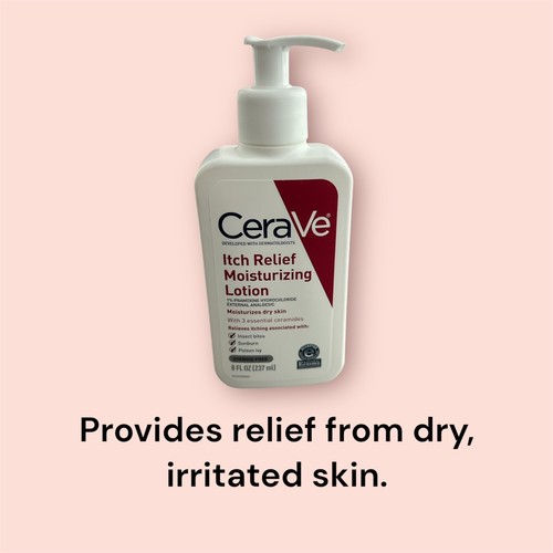 CERAVE Itch Relief Moisturizing Lotion, 8 Oz-STEROID FREE. New! - photo 2