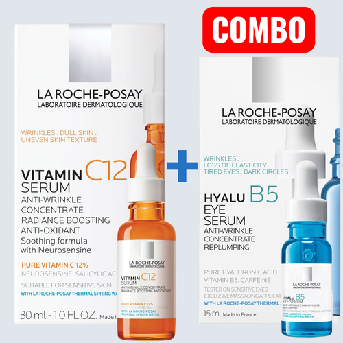 La Roche-Posay Hyalu B5 Eye & Vitamin C12 Serum Combo - New