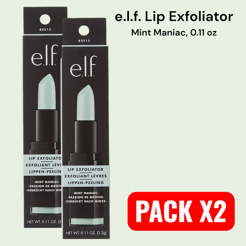 e.l.f. Lip Exfoliator Mint Maniac - Lip Scrub Bundle (Pack of 2)